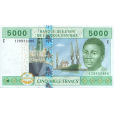 P609C Chad - 5000 Francs Year 2002